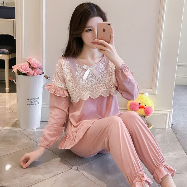 pajamas, women's spring, autumn, princess breeze, korean version, fresh students' long sleeves, pure cotton lace, two sets of wi, Black;red
pajamas, women's spring, autumn, princess breeze, korean version, fresh students' long sleeves, pure cotton lace, two sets of wi, Black;red