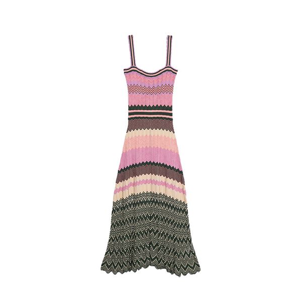women's pleated wavy knitted midi sling dress sleevelss color matching print vintage spaghetti strap long dresses, Black;gray
women's pleated wavy knitted midi sling dress sleevelss color matching print vintage spaghetti strap long dresses, Black;gray