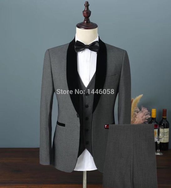 latest coat pant designs 2019 velvet shawl lapel grey 3 pieces suit groomsmen groom tuxedos men suits for wedding party blazer, White;black
latest coat pant designs 2019 velvet shawl lapel grey 3 pieces suit groomsmen groom tuxedos men suits for wedding party blazer, White;black