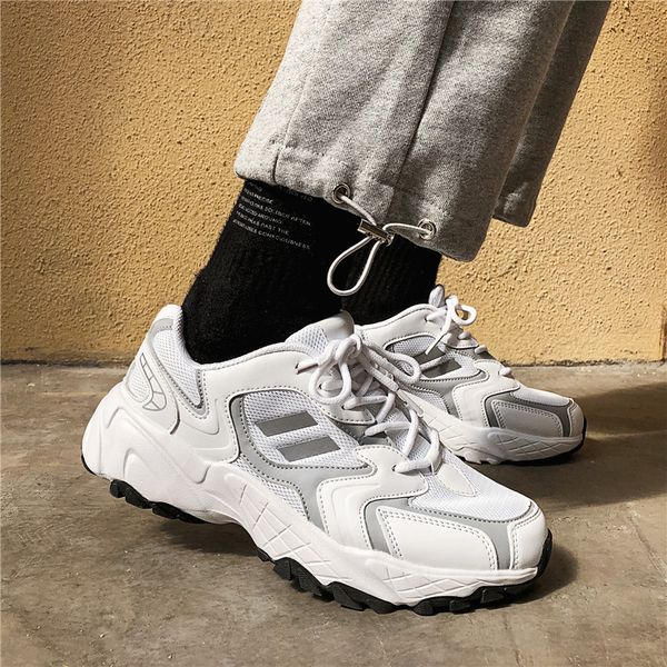 reetene fashion new men's casual shoes lace up young man street sneakers outdoor male leisure shoes solid color sports men, Black
reetene fashion new men's casual shoes lace up young man street sneakers outdoor male leisure shoes solid color sports men, Black