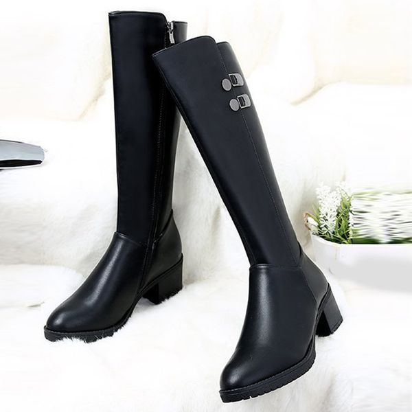 new arrival women boots side zip high heels boots fashion black pu leather thigh high female winter bota 2019
new arrival women boots side zip high heels boots fashion black pu leather thigh high female winter bota 2019