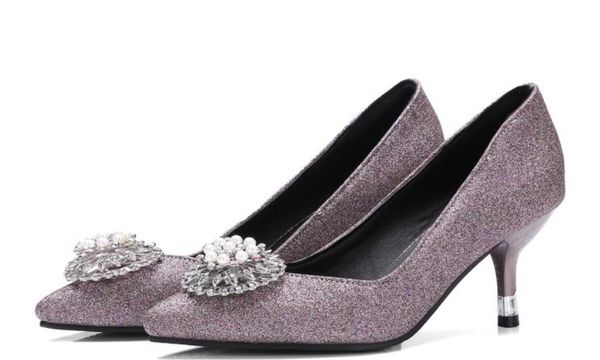 2019 women's shoes in spring and autumn with new style high heel fine heel pointed end @1026, Black
2019 women's shoes in spring and autumn with new style high heel fine heel pointed end @1026, Black