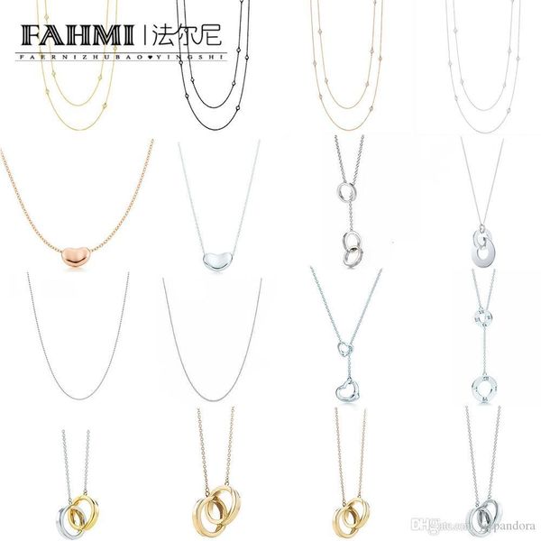 fahmi 100% 925 sterling silver 1:1 original authentic classic circle interlocking gift exquisite wedding women necklace jewelry, Golden;silver
fahmi 100% 925 sterling silver 1:1 original authentic classic circle interlocking gift exquisite wedding women necklace jewelry, Golden;silver