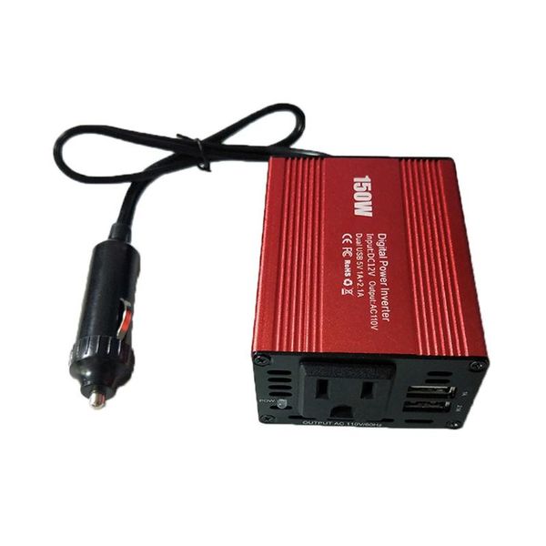 150w car inverter charger dc12 to ac110/220v dual usb output 3.1a power converter
150w car inverter charger dc12 to ac110/220v dual usb output 3.1a power converter