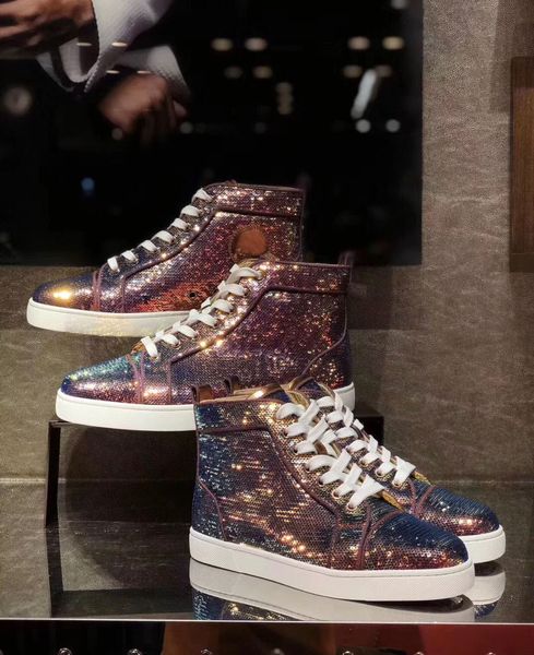 luxurious brands bead leather colorful high red bottom mens sneakers for men,women fashionable outdoor skateboard sports eu35-47, Black
luxurious brands bead leather colorful high red bottom mens sneakers for men,women fashionable outdoor skateboard sports eu35-47, Black
