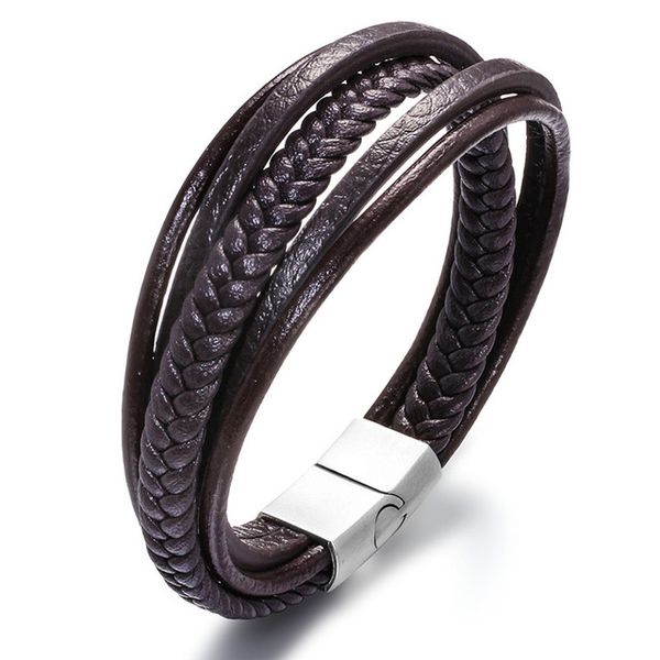 stainless steel leather bangles magnetic-clasp cowhide braided multi layer wrap trendy bracelet for man, Golden;silver
stainless steel leather bangles magnetic-clasp cowhide braided multi layer wrap trendy bracelet for man, Golden;silver