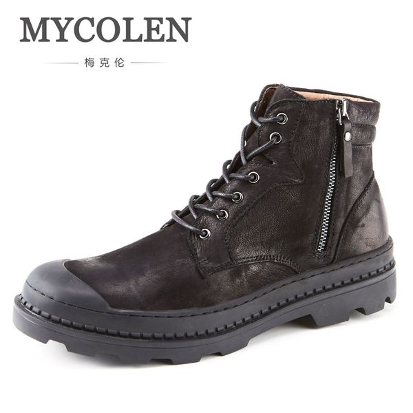 mycolen leather men winter boots brand with keep warm fashion snow boots winter lace-up men's, Black
mycolen leather men winter boots brand with keep warm fashion snow boots winter lace-up men's, Black