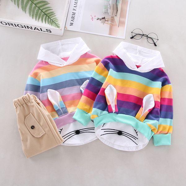 spring new kids baby girl rainbow design long sleeve hoodie sweatshirt +pants costume set 2pcs, White
spring new kids baby girl rainbow design long sleeve hoodie sweatshirt +pants costume set 2pcs, White