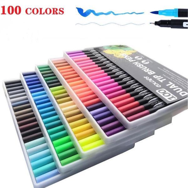 12/24/36/48/72/100/120 colors double line markers brush pen school art supplies for drawing painting manga and design
12/24/36/48/72/100/120 colors double line markers brush pen school art supplies for drawing painting manga and design