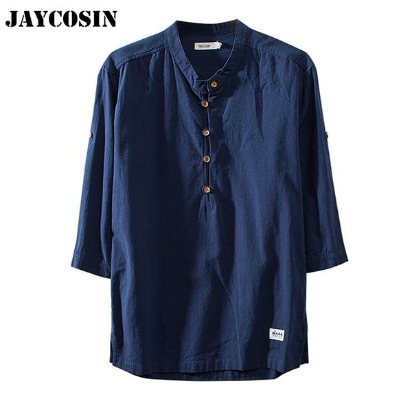 jaycosin cotton linen shirt mens stand neck casual male shirts three quarter mens casual shirts cotton, White;black
jaycosin cotton linen shirt mens stand neck casual male shirts three quarter mens casual shirts cotton, White;black