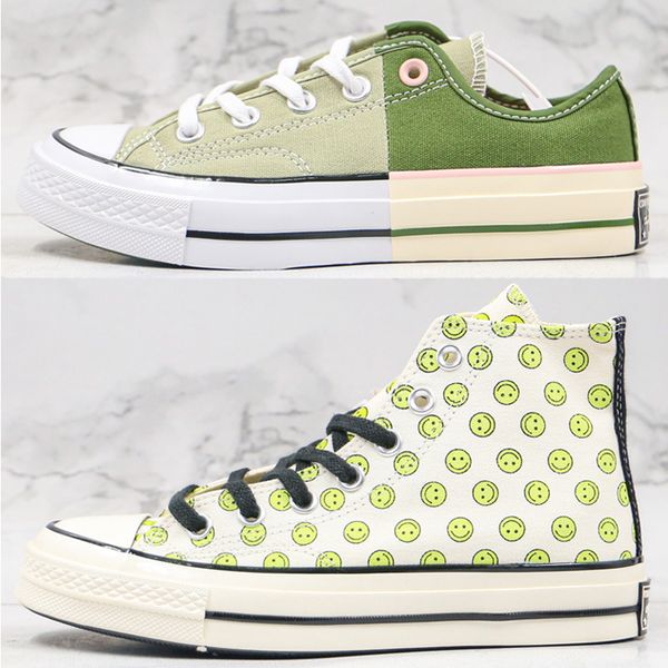 classic canvas shoes 1970s chuck 70 happy camper smile print men women all star skateborad shoes casual shoe 1970 high green sneaker 36-44, Black
classic canvas shoes 1970s chuck 70 happy camper smile print men women all star skateborad shoes casual shoe 1970 high green sneaker 36-44, Black