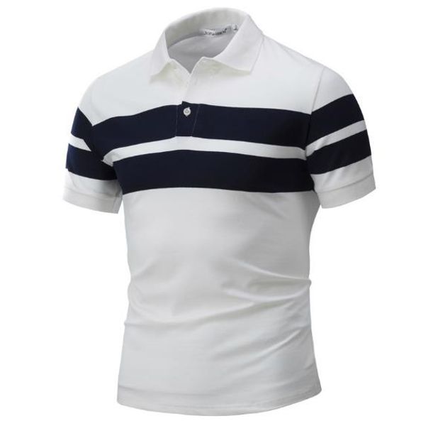 men designer stripe printed polos fashion short sleeve solid color polos casual slim stand colar t shirts men clothing, White;black
men designer stripe printed polos fashion short sleeve solid color polos casual slim stand colar t shirts men clothing, White;black