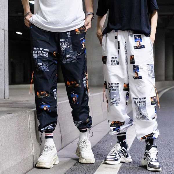 hip hop men straight pants summer joggers harajuku sweatpant streetwear fashion print pants clothes ankle length trousers, Black
hip hop men straight pants summer joggers harajuku sweatpant streetwear fashion print pants clothes ankle length trousers, Black