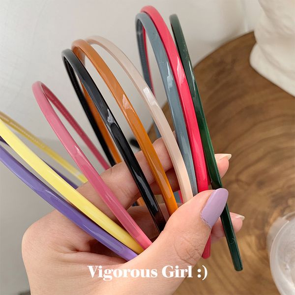 colored hair band korean version simple color thin head band hairpin girl hair korean student accessories, Slivery;white
colored hair band korean version simple color thin head band hairpin girl hair korean student accessories, Slivery;white