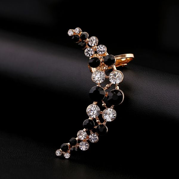 fashion left right ear cuffs women gifts black white crystal beaded hollow crescent moon rhinestones clip earring, Silver
fashion left right ear cuffs women gifts black white crystal beaded hollow crescent moon rhinestones clip earring, Silver