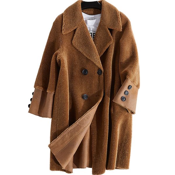 real fur coat female 100% wool jacket autumn winter coat women clothes 2020 korean sheep shearling abrigo mujer zt4376, Black
real fur coat female 100% wool jacket autumn winter coat women clothes 2020 korean sheep shearling abrigo mujer zt4376, Black