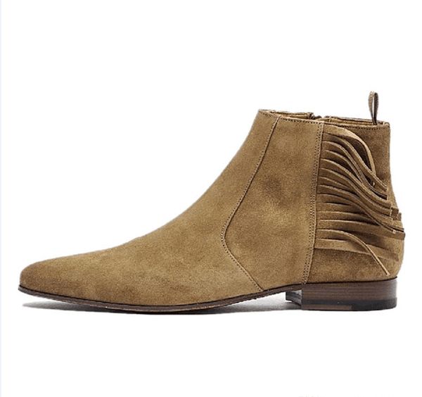 high ankle suede leather tassel men boot fahsion persional zipper waytt west denim boots, Black
high ankle suede leather tassel men boot fahsion persional zipper waytt west denim boots, Black