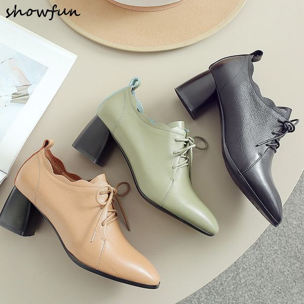 3 color plus size 34-42 women's genuine leather lace-up pumps british style ol style comfortable high heeled shoes for women hot, Black
3 color plus size 34-42 women's genuine leather lace-up pumps british style ol style comfortable high heeled shoes for women hot, Black