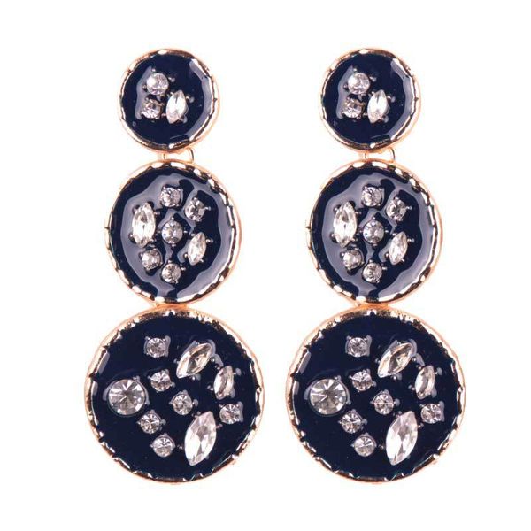 fashion- brand crystal circle stud earrings for women bohemian wedding jewelry enamel long earrings pendant female accessories, Golden;silver
fashion- brand crystal circle stud earrings for women bohemian wedding jewelry enamel long earrings pendant female accessories, Golden;silver