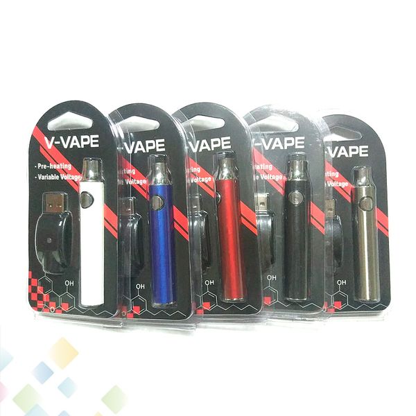 V-VAPE Preheating VV Battery Kit 650mAh Preheat Battery O Pen 510 thread for Oil Cartridge 5 Colors DHL Free
V-VAPE Preheating VV Battery Kit 650mAh Preheat Battery O Pen 510 thread for Oil Cartridge 5 Colors DHL Free