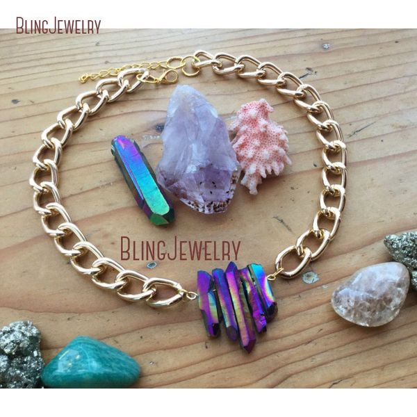 nebula aura quartz crystal choker rainbow angel blue pink statement large crystals drusy necklace bohemian chain nm24540, Silver
nebula aura quartz crystal choker rainbow angel blue pink statement large crystals drusy necklace bohemian chain nm24540, Silver