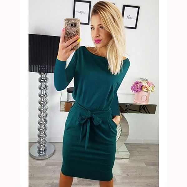 spring autumn 2020 bodycon party dress solid slim long sleeve off shoulder women dress fashionable lace belt vestido, Black;gray
spring autumn 2020 bodycon party dress solid slim long sleeve off shoulder women dress fashionable lace belt vestido, Black;gray