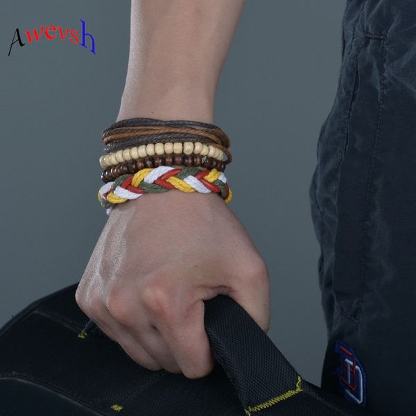awevsh women bohemian boho bracelets vintage leather and natural 4 multi-layer strands woven handmade wrap bracelets, Golden;silver
awevsh women bohemian boho bracelets vintage leather and natural 4 multi-layer strands woven handmade wrap bracelets, Golden;silver