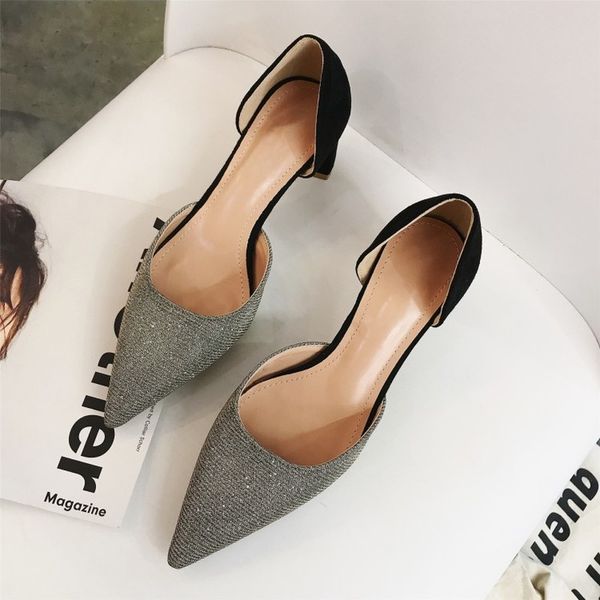 women sequin high heels pointed pumps female gold silver heels bling bridal wedding platform high-heeled tacon mujer y21-33, Black
women sequin high heels pointed pumps female gold silver heels bling bridal wedding platform high-heeled tacon mujer y21-33, Black