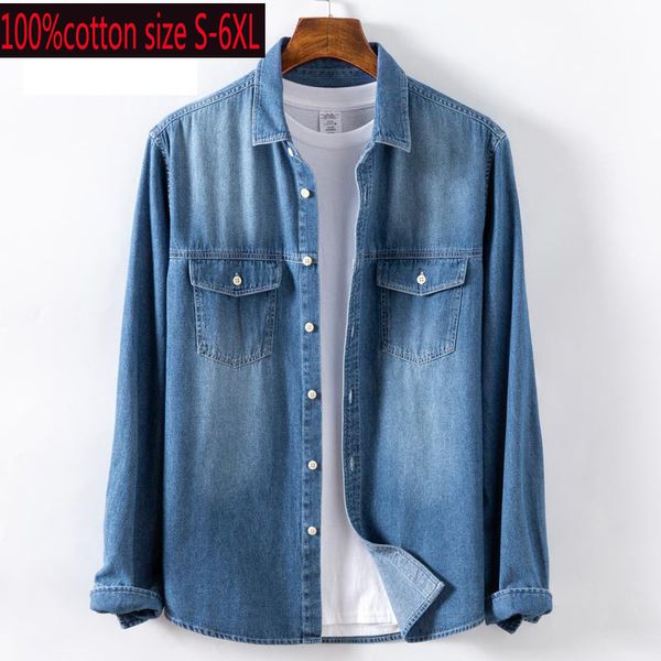 new arrival fashion 100%cotton spring denim men long sleeve large handsome fashion casual shirts plus size s-5xl6xl, White;black
new arrival fashion 100%cotton spring denim men long sleeve large handsome fashion casual shirts plus size s-5xl6xl, White;black