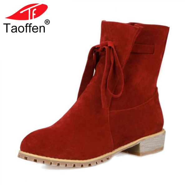taoffen big size 32-48 women flat half short boots british fashion lace-up round toe botas winter warm boot brand footwear shoes, Black
taoffen big size 32-48 women flat half short boots british fashion lace-up round toe botas winter warm boot brand footwear shoes, Black