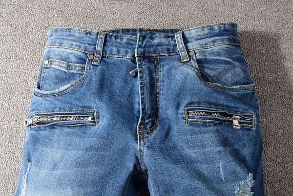 new french style fashion men's jeans blue color skinny fit spliced ripped jeans high street destroyed biker denim jeans
new french style fashion men's jeans blue color skinny fit spliced ripped jeans high street destroyed biker denim jeans