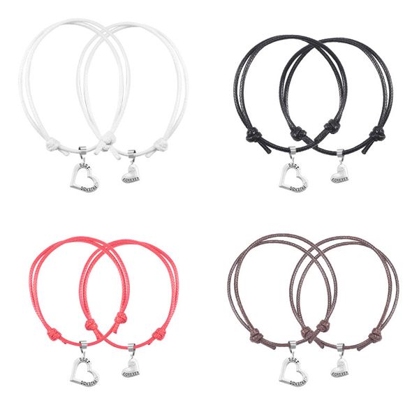 bracelet series good friends sewing heart-shaped leather rope earrings multi-color material optional adjustable female fashion jewelry, Golden;silver
bracelet series good friends sewing heart-shaped leather rope earrings multi-color material optional adjustable female fashion jewelry, Golden;silver