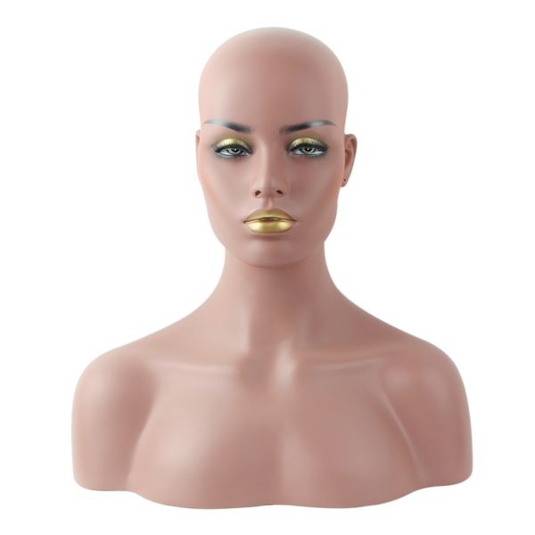 gold lip fiberglass mannequin head african american black female bust for wigs ynf004, White
gold lip fiberglass mannequin head african american black female bust for wigs ynf004, White