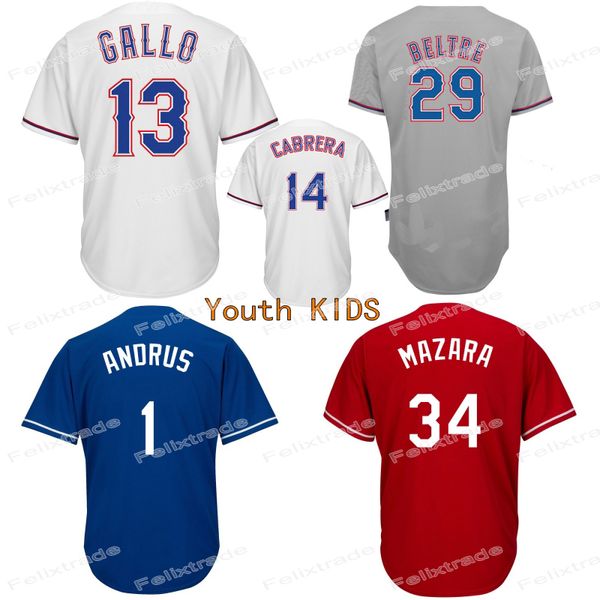 Youth KIDS Texas Joey Gallo Asdrubal Cabrera Nomar Mazara Shin-Soo Choo Ronald Guzman Delino DeShields Elvis Andrus Adrian Beltre Jerseys
Youth KIDS Texas Joey Gallo Asdrubal Cabrera Nomar Mazara Shin-Soo Choo Ronald Guzman Delino DeShields Elvis Andrus Adrian Beltre Jerseys