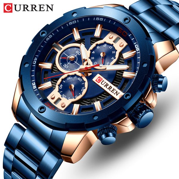 curren men watch brand stainless steel mens watches chronograph quartz watch men sports clock relogio masculino reloj hombr, Slivery;brown
curren men watch brand stainless steel mens watches chronograph quartz watch men sports clock relogio masculino reloj hombr, Slivery;brown