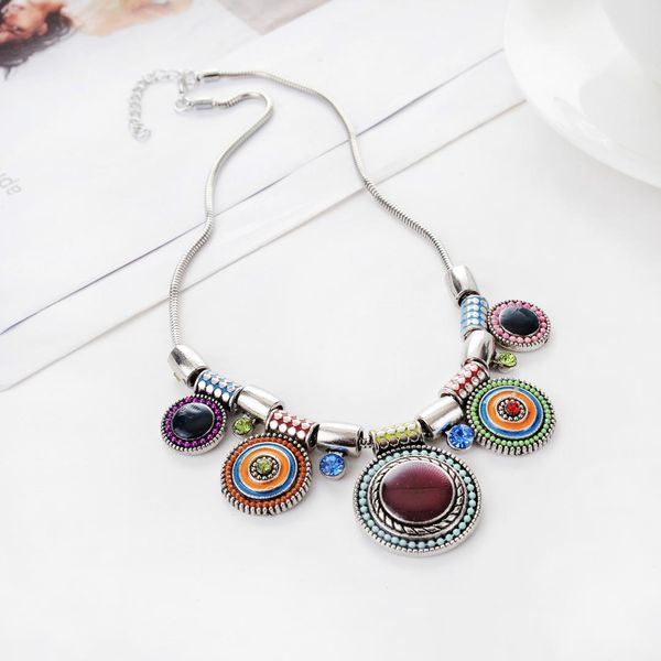 ladies folk-custom ornaments necklace nation wind woman alloy oil drop diamo clavicle chain party big necklace, Silver
ladies folk-custom ornaments necklace nation wind woman alloy oil drop diamo clavicle chain party big necklace, Silver