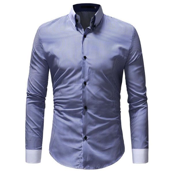 fashionable long sleeve slim men dress shirt stripe pattern turn-down collar men male clothing fit business shirts, White;black
fashionable long sleeve slim men dress shirt stripe pattern turn-down collar men male clothing fit business shirts, White;black