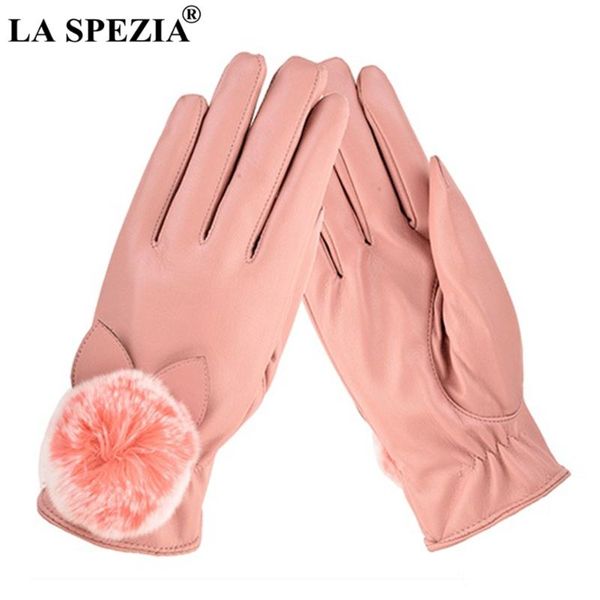 la spezia leather gloves women winter fur pom pom gloves pink pu fleece ladies elegant windproof touchscreen mittens, Blue;gray
la spezia leather gloves women winter fur pom pom gloves pink pu fleece ladies elegant windproof touchscreen mittens, Blue;gray