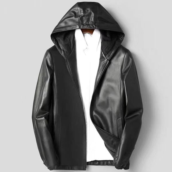 mens jacket 100% leather sheepskin collar business men jacket natural leather high-quality hooded coat h55, Black
mens jacket 100% leather sheepskin collar business men jacket natural leather high-quality hooded coat h55, Black