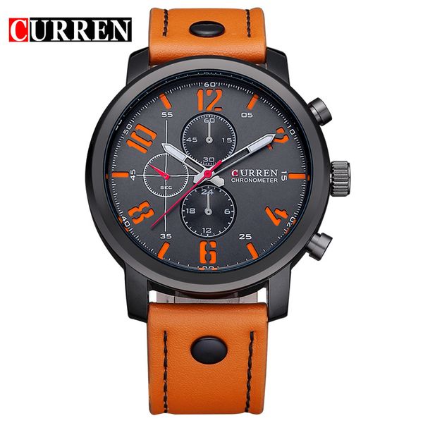 Fashion Brand Quartz Watch Men Casual Leather strap Business Wristwatch Military Sport Relogio Male montre homme Curren 8192 New
Fashion Brand Quartz Watch Men Casual Leather strap Business Wristwatch Military Sport Relogio Male montre homme Curren 8192 New