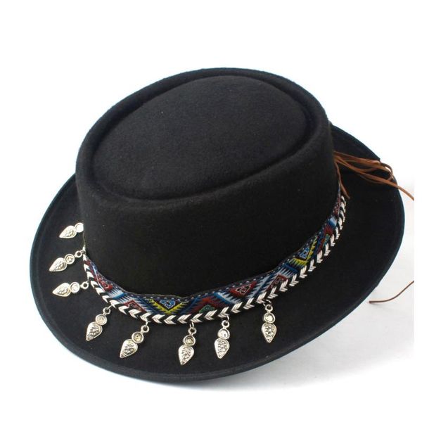 men women pork pie hat with tassel ribbon trilby hat outdoor travel casual fedora lady flat size 58cm, Blue;gray
men women pork pie hat with tassel ribbon trilby hat outdoor travel casual fedora lady flat size 58cm, Blue;gray