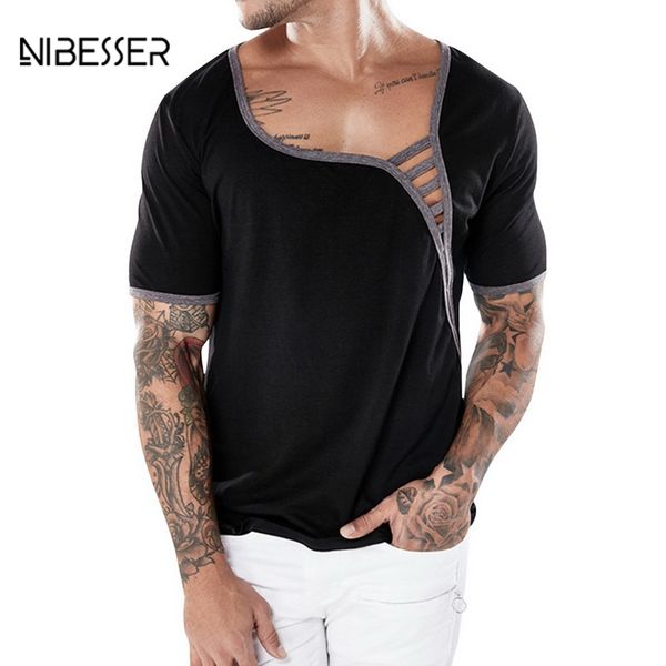 nibesser casual t-shirt solid patchwork solid men fashion short sleeve male tees summer mens cool t-shirt new, White;black
nibesser casual t-shirt solid patchwork solid men fashion short sleeve male tees summer mens cool t-shirt new, White;black