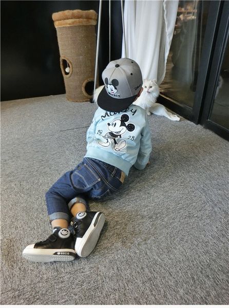 new mickey jacket clothing for baby girls boys coat cartoon printed flight jacket autumn kids outerwear children clothes, Blue;gray
new mickey jacket clothing for baby girls boys coat cartoon printed flight jacket autumn kids outerwear children clothes, Blue;gray