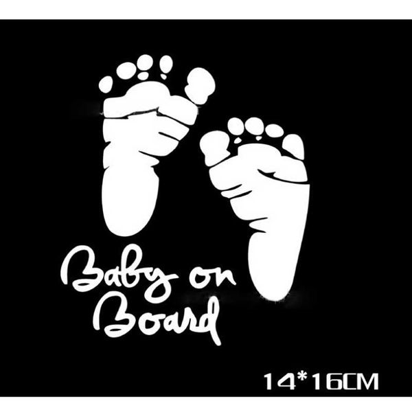 baby on board reflective warning car stickers tail decals