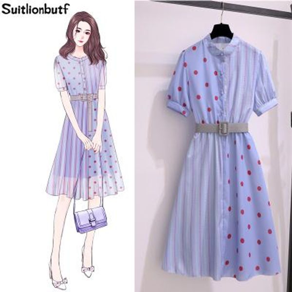elegant l-4xl plus size 2020 summer dress women dot striped patchwork sukienki ropa mujer vintage party dress korean vestidos, Black;gray
elegant l-4xl plus size 2020 summer dress women dot striped patchwork sukienki ropa mujer vintage party dress korean vestidos, Black;gray