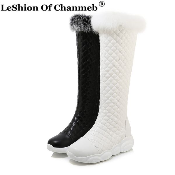 new warm women quilted boots female winter snow boots thermal faux fur knee high for big plus size 46 zipper shoes woman, Black
new warm women quilted boots female winter snow boots thermal faux fur knee high for big plus size 46 zipper shoes woman, Black