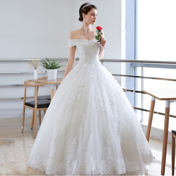 off shoulder tulle ball gown wedding dresses with flowers 2019 lace appliqued wedding gowns vestido de novia, White
off shoulder tulle ball gown wedding dresses with flowers 2019 lace appliqued wedding gowns vestido de novia, White