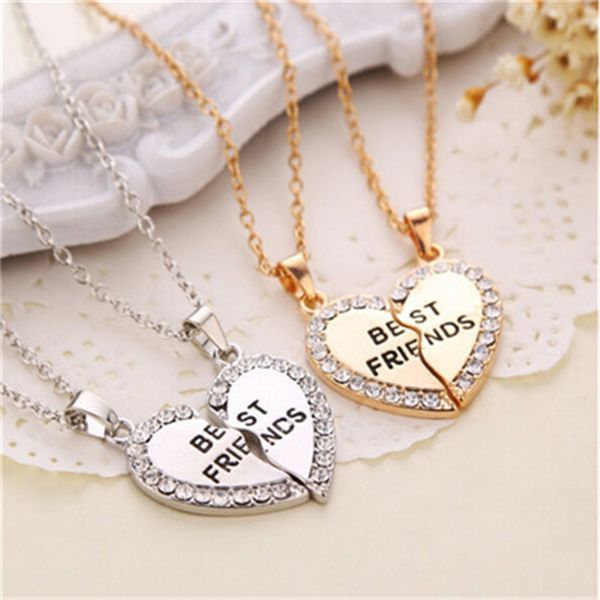 new arrival 2p one half and a half "friends" necklace broken heart pendant couple necklaces gift for friends cc2156, Silver
new arrival 2p one half and a half "friends" necklace broken heart pendant couple necklaces gift for friends cc2156, Silver
