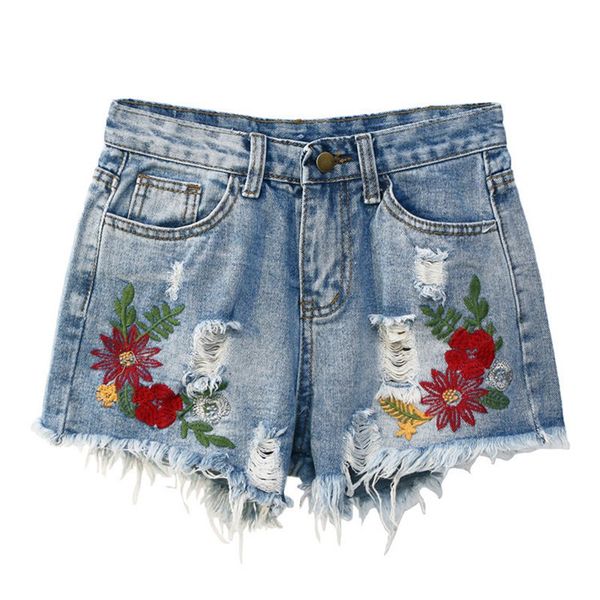 Woman Summer Floral Embroidery Denim Shorts Tassels Casual High Waist Mini Fringe Ripped Jeans Shorts Embroidered
Woman Summer Floral Embroidery Denim Shorts Tassels Casual High Waist Mini Fringe Ripped Jeans Shorts Embroidered