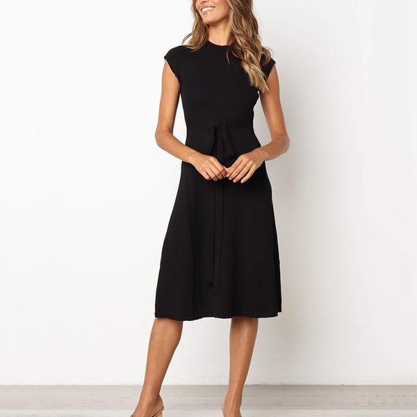 women's dress ladies casual stylish evening flare retro party summer slim dress, Black;gray
women's dress ladies casual stylish evening flare retro party summer slim dress, Black;gray